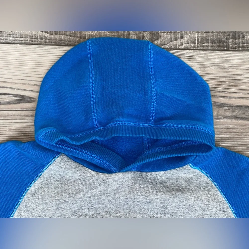 ⚽️ Gymboree Soccer Fall Ball Hoodie Sweatshirt Royal Blue Gray Boy’s 4T 5T 4/5